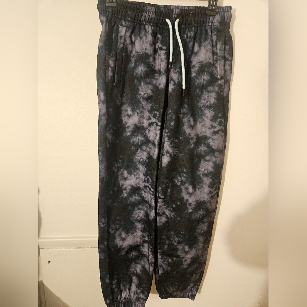 Wesc Black and Gray Tie-Dye Joggers